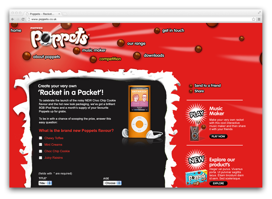 Poppets competition page